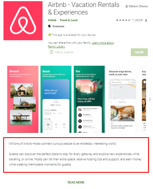 Short Description in App Store