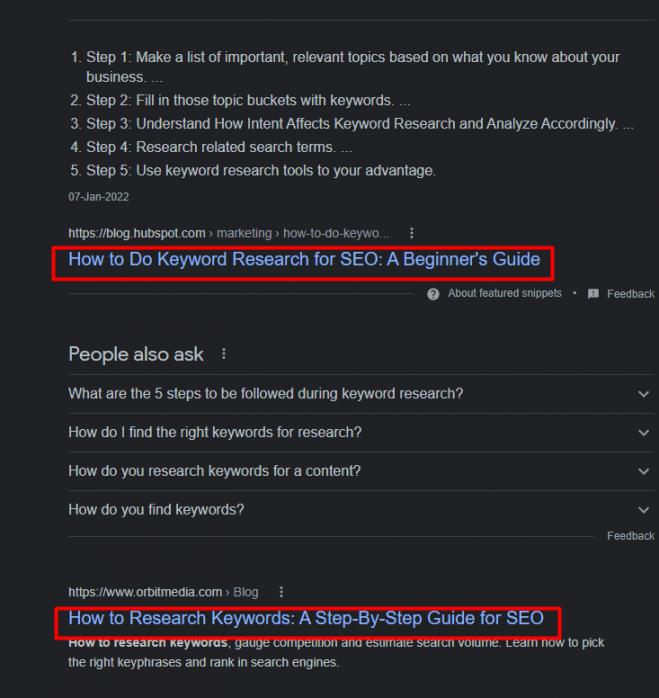 Target Keyword in the Beginning