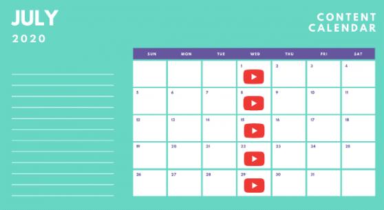 Video Marketing Content Calendar